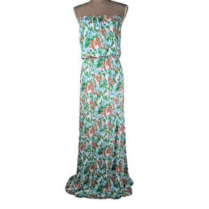 Lilly Pulitzer Marlisa Mini Bee In Your Bonnet Floral Jersey Maxi Dress M Green